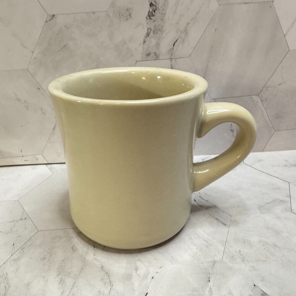 Vintage Delco Atlantic China Mug Heavy Restaurant Ware Diner Ceramic Coffee Cup